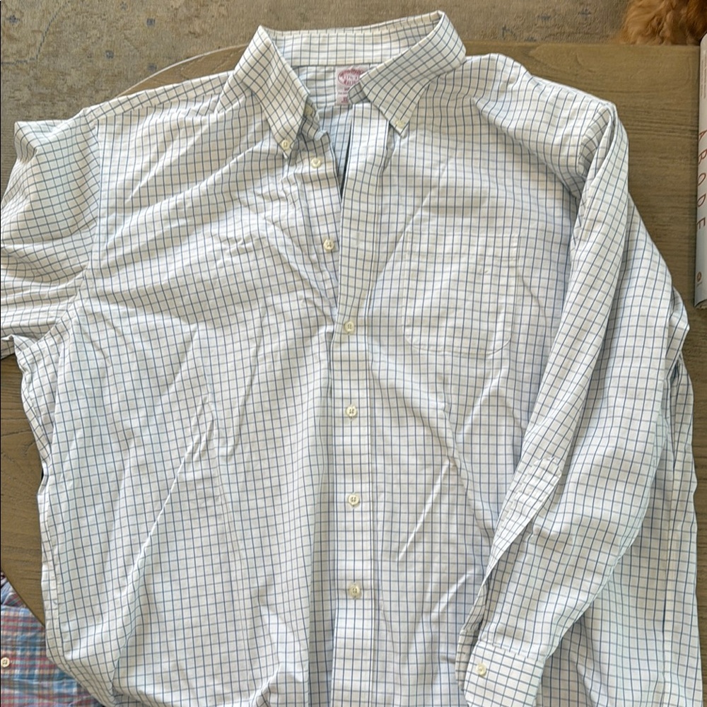 Brooks Brothers White and Blue Dress Shirts Classic Design